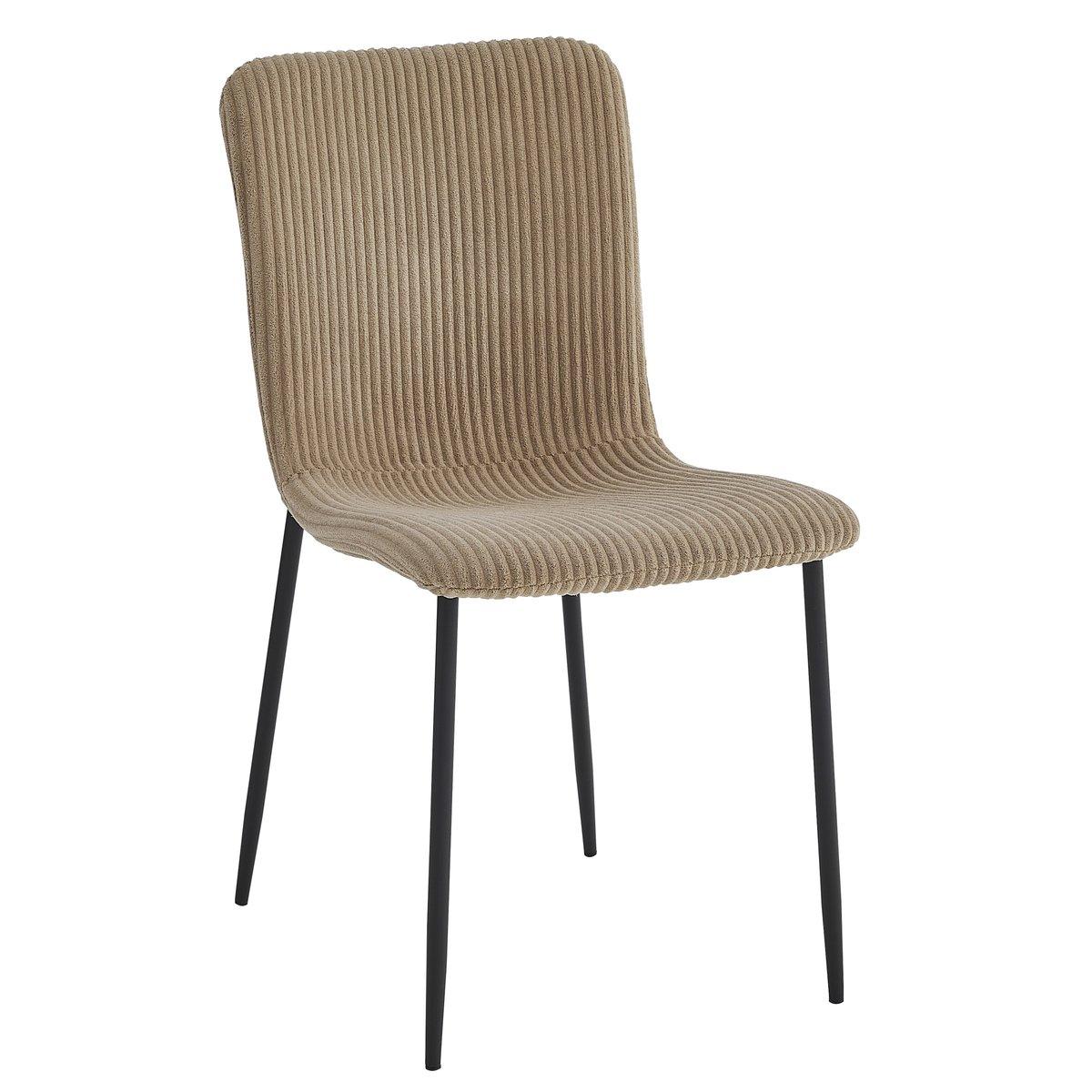 Стілець TINA чорний каркас/темний беж тк., фото 1