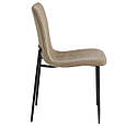 Стілець TINA чорний каркас/темний беж тк., фото 2