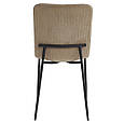 Стілець TINA чорний каркас/темний беж тк., фото 5