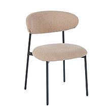 Стілець AMANDA чорний каркас/темний беж тк.