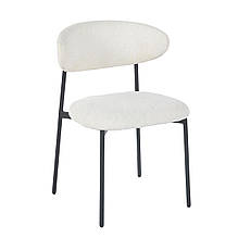Стілець AMANDA стілець чорний каркас/білий тк.