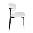 Стілець AMANDA стілець чорний каркас/білий тк., фото 2