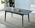 Стіл BERLIN CERAMIC 140(180)*80 сірий мат/чорний каркас, фото 4