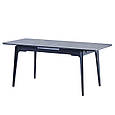 Стіл BERLIN CERAMIC 140(180)*80 сірий мат/чорний каркас, фото 8