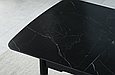 Стіл BERLIN CERAMIC 140(180)*80 чорний мат/чорний каркас, фото 3