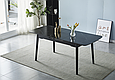Стіл BERLIN CERAMIC 140(180)*80 чорний мат/чорний каркас, фото 5