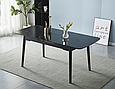 Стіл BERLIN CERAMIC 140(180)*80 чорний мат/чорний каркас, фото 8