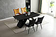 Стіл WILLIAM CERAMIC 180(260)*90 піщаний камінь мат/чорний каркас, фото 3