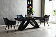 Стіл WILLIAM CERAMIC 180(260)*90 піщаний камінь мат/чорний каркас, фото 4