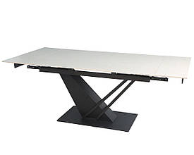 Стіл FERNANDO CERAMIC 140(200)*90 бежевий/чорний