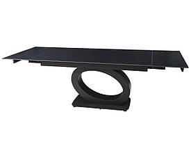 Стіл OVIDIO CERAMIC 160(240)*90 чорний мат/чорний каркас