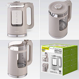 Електрочайник Maestro MR-065 1.7 л - скляний чайник з підсвічуванням, 2200 Вт