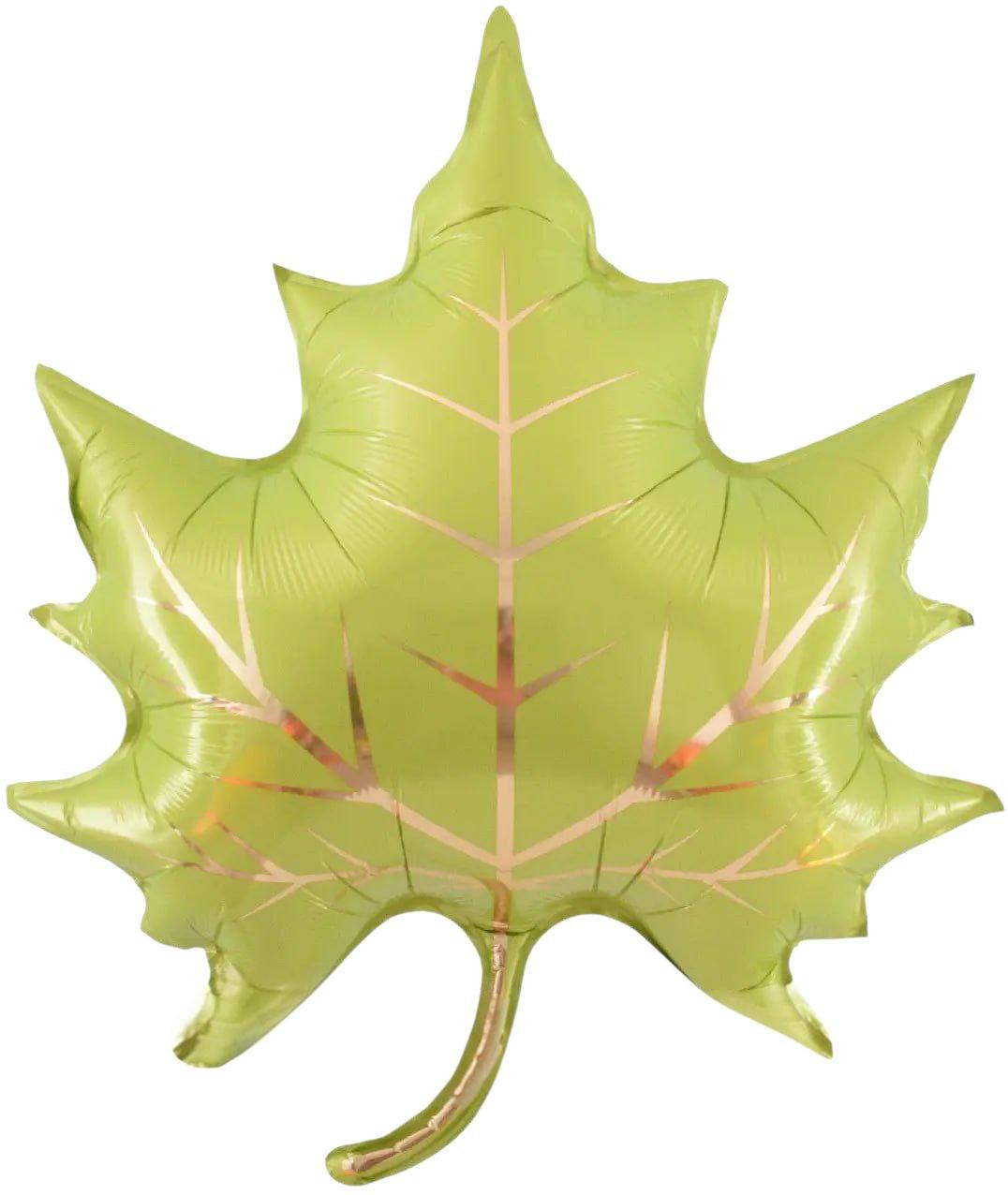Фольгована кулька Лист кленовий зелений 58×71 см, Китай