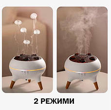 Багатоструменевий зволожувач повітря + аромадифузор Медуза "Jellyfish V80" на 250мл, білий, фото 5