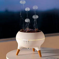 Багатоструменевий зволожувач повітря + аромадифузор Медуза "Jellyfish V80" на 250мл, білий, фото 2