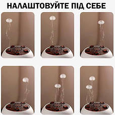 Багатоструменевий зволожувач повітря + аромадифузор Медуза "Jellyfish V80" на 250мл, білий, фото 4