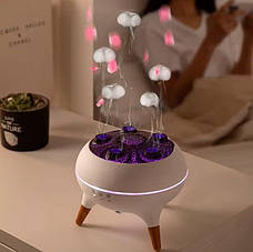 Багатоструменевий зволожувач повітря + аромадифузор Медуза "Jellyfish V80" на 250мл, білий, фото 3