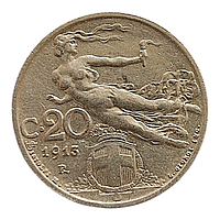 Італія 20 чентезимо, 1913