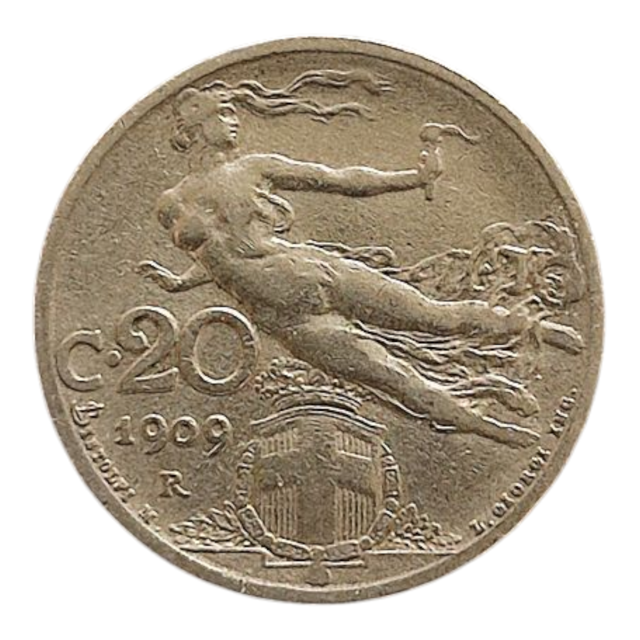 Італія 20 чентезимо, 1909, фото 1