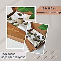 Скатерть тефлоновая с водоотталкивающей пропиткой Непромокаемая скатерть в столовую хлопок с полиэстером