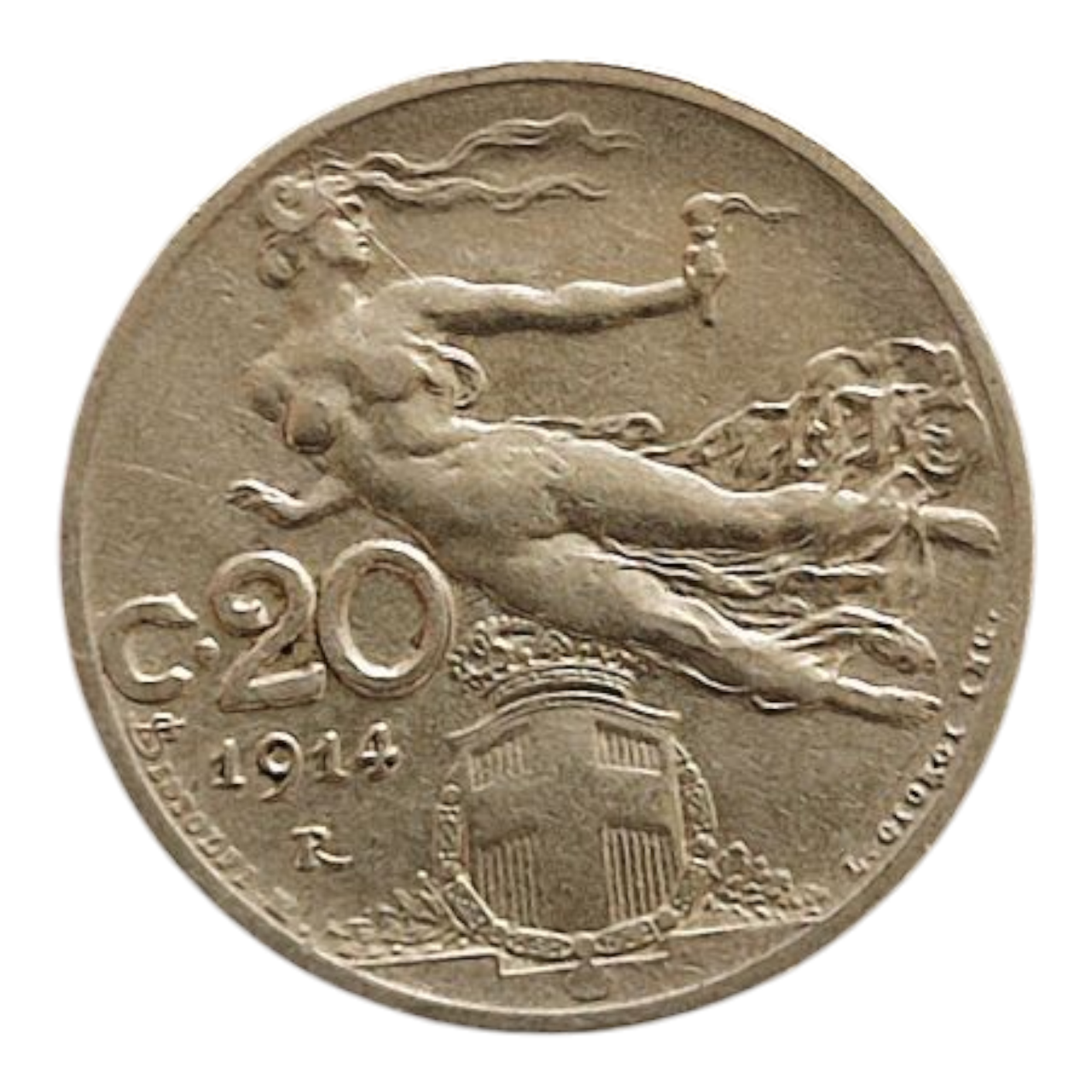 Італія 20 чентезимо, 1914, фото 1