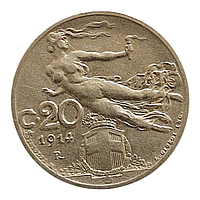 Італія 20 чентезимо, 1914