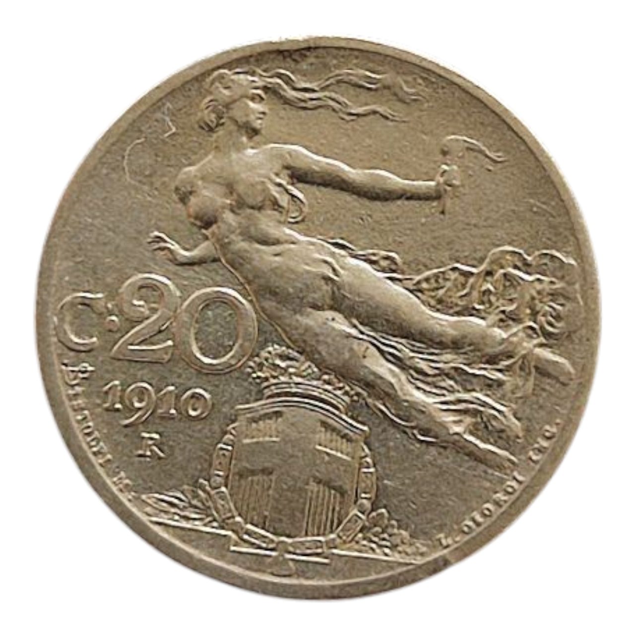 Італія 20 чентезимо, 1910, фото 1