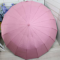 Якісна жіноча парасолька автомат антивітер 16 спиць 103см діаметр пудрова Угорщина