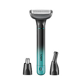 Триммер акумуляторний 3в1 VGR V-625 для носа, вух і брів з підставкою 5W Blue (3_06955)