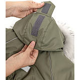 Дитячий зимовий комбінезон Аполло з хутром опушкою Утеплювач Termoloft Мембранна тканина Зелений Розмір 74/80, фото 4