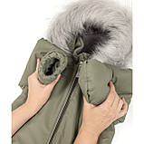Дитячий зимовий комбінезон Аполло з хутром опушкою Утеплювач Termoloft Мембранна тканина Зелений Розмір 74/80, фото 7
