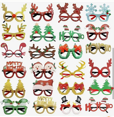 Тематичні Окуляри Новорічні, рандомний дизайн, 11,4 х 14,5 см