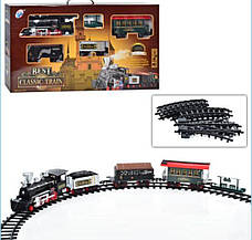 Дитяча залізниця Classic Train зі світлом звуком пором довжина колій 650 см Чорний, фото 4