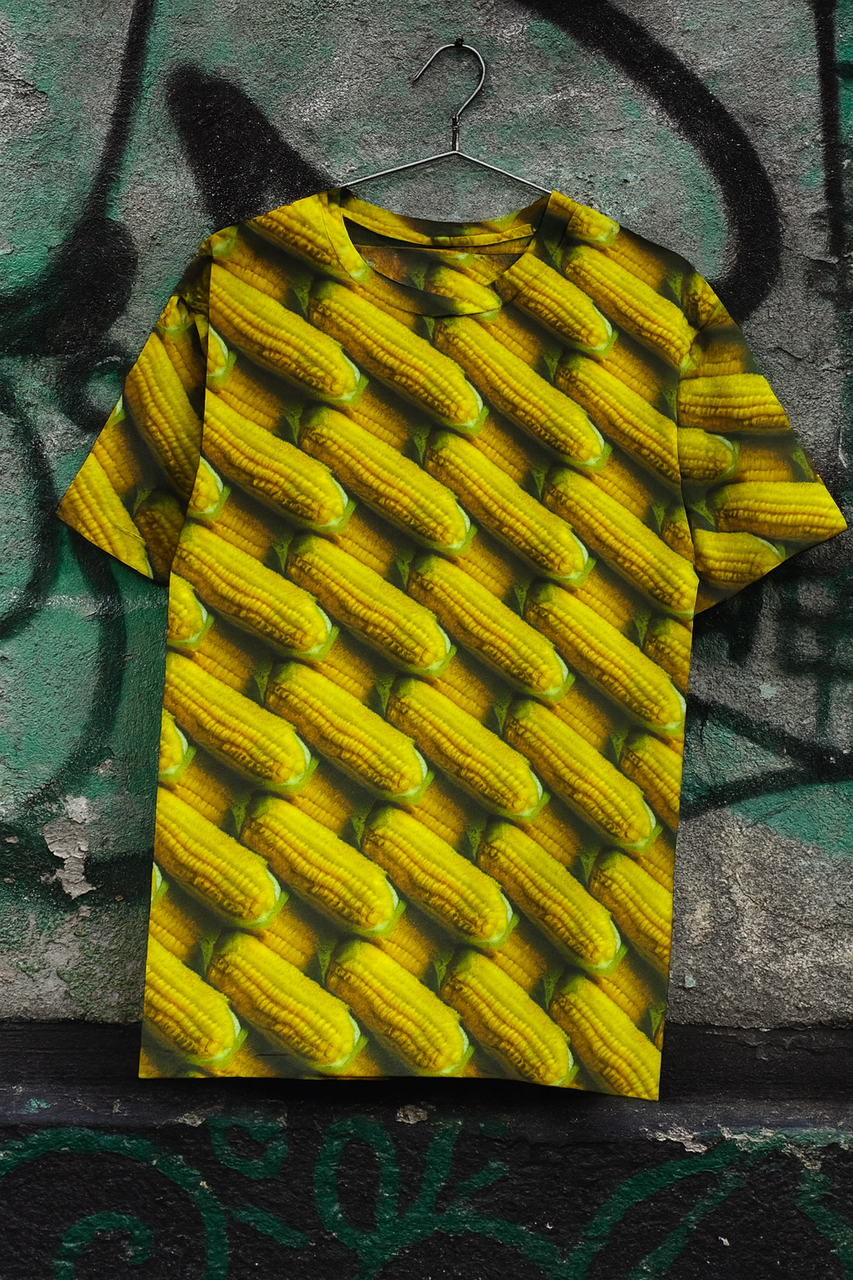 Стрейч кулір принт "Кукурудза " - 180см. (діджитал)