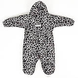 Дитячий зимовий комбінезон Аполло з утеплювачем Termoloft  Мембранна тканина Леопард  Розмір 74-80, фото 2