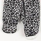 Дитячий зимовий комбінезон Аполло з утеплювачем Termoloft  Мембранна тканина Леопард  Розмір 74-80, фото 9