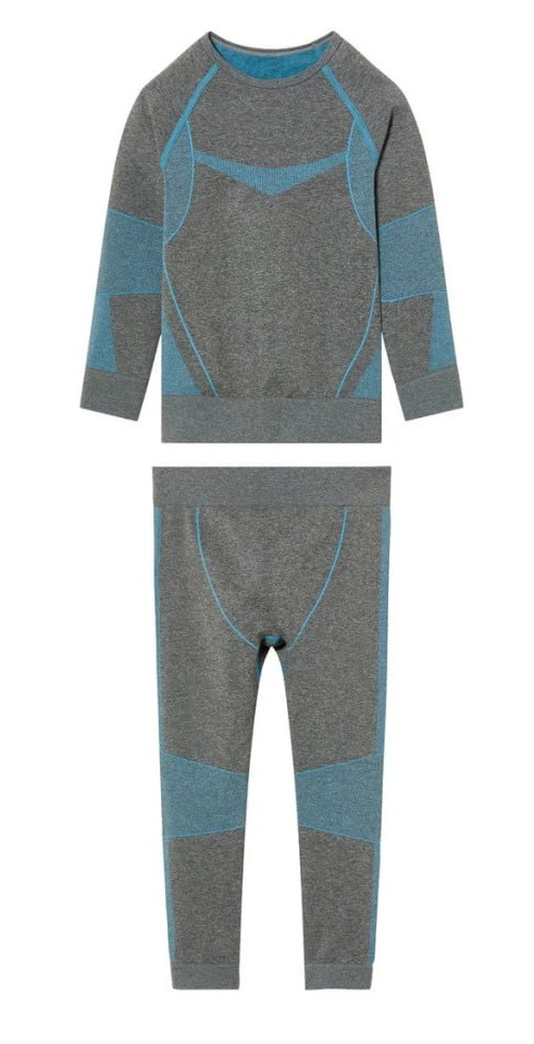 Дитяча термобілизна сіра Lupilu функціональна, комплект термобілизни для бігу, спорту, футболу, фото 1