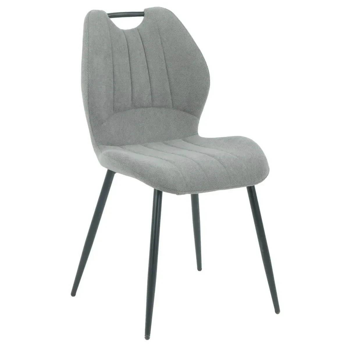 Стул RICK, черный каркас / темно-серое сиденье (ткань), фото 1