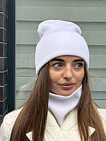 Шапка і баф жіночий молодіжний комплект STD