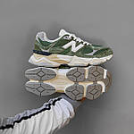 Чоловічі спортивні кросівки New Balance 9060 (зелені з білим) демісезонні кроси 3135 Нью Беленс топ, фото 4