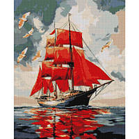 Діамантова мозаїка Червоні вітрила, 40х50 см