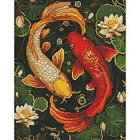 Діамантова мозаїка Кольорові рибки, 40х50 см