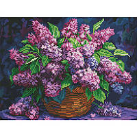 Діамантова мозаїка Букет бузку, 30х40 см