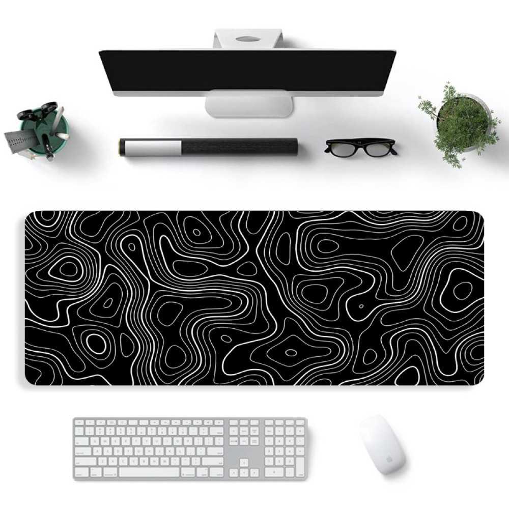 Килимок для мишкі чорний з топографічним візерунком 900 х 400 х 3 мм Килимок для миші чорний з топографічним візерунком 900 х 400 х 3 мм