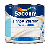 Краска 2-в-1 Sadolin Simply Refresh Wall Tiles для керамической плитки, полуматовая, белая, BW, 0.5 л