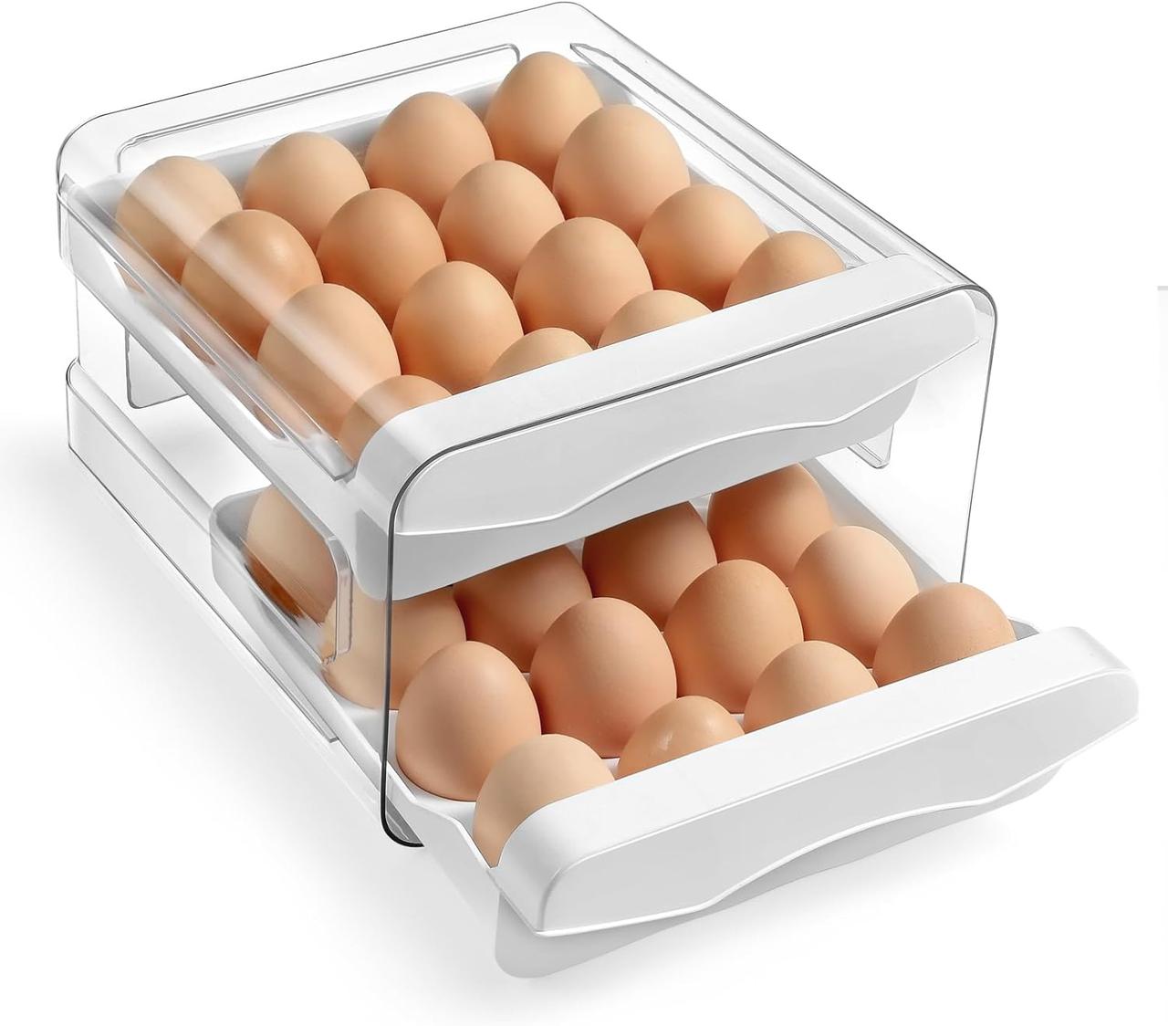 Пластиковий контейнер для зберігання яєць в холодильнику 2-рівневий Egg box AND1454 Jw, фото 1