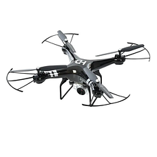 Квадрокоптер із камерою на радіокеруванні CK-23 акумулятор USB зарядне додаткові лопаті світло 27см Чорний, фото 2