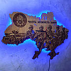 Дерев'яний настінний годинник з підсвіткою "Національна Гвардія", фото 2