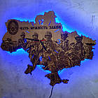 Дерев'яний настінний годинник з підсвіткою "Національна Гвардія", фото 3