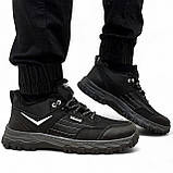 Кросівки чоловічі зимові чорні з сірим (Сгб-15-1), фото 3